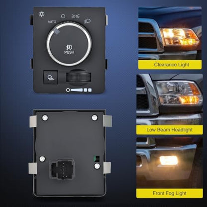 Nilight Headlight Dimmer Switch for 2010 Dodge Ram 1500 2500 3500