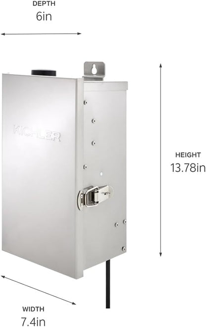 Kichler Smart Landscape Lighting Transformer, Stainless Steel | 300W capacity with 3 independent zones, app control, and diagnostics, 15SCT300SS
