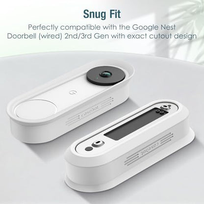 FINTIE Cover for Google Nest Doorbell Wired 2nd Gen/3rd Gen, Black/White