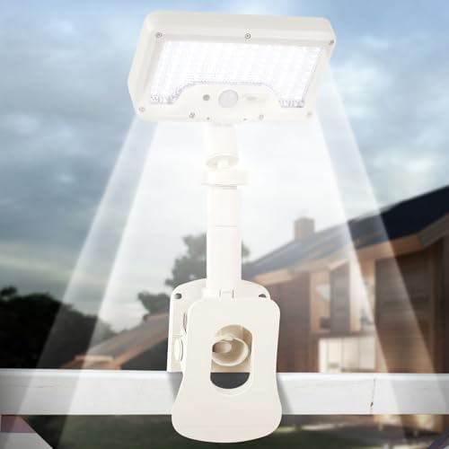 Clip On Solar Motion Lights Outdoor,360°Rotatable Fence Lights(1Pack,6000K)