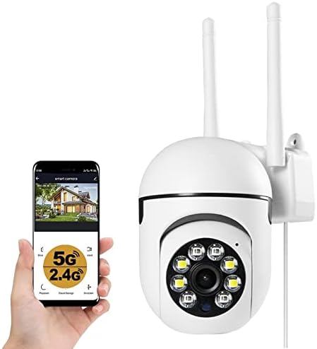Security Cameras,2.4GHz & 5G WiFi Cameras Home Security,1080P Dome Surveillance Cameras 360° View,Waterproof Security Camera with Motion Detection,2-Way Audio (1PC) 178x102x69mm/7x4x2.7inch