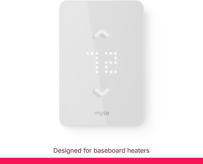 Mysa Smart Thermostat LITE for Electric Baseboard Heaters 240V | DIY Install | Use w/HomeKit, Alexa, Google Home | Wi-Fi Programmable | Remote Control with Free App (2024)