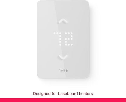 Mysa Smart Thermostat LITE - Line Voltage Electric Baseboard Heater Thermostat 120V/240V | DIY Install | HomeKit, Alexa, Google | Wi-Fi Programmable | App Control