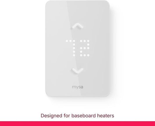 Mysa Smart Thermostat LITE - Line Voltage Electric Baseboard Heater Thermostat 120V/240V | DIY Install | HomeKit, Alexa, Google | Wi-Fi Programmable | App Control