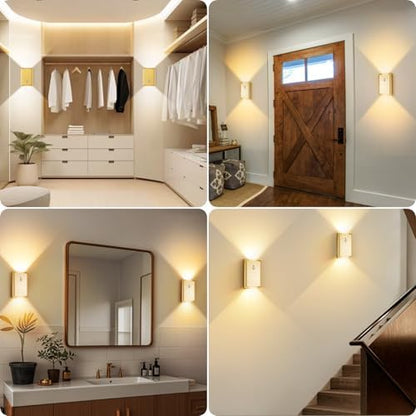 Eneru Motion Sensor Wall Sconce, Rechargeable Wireless Lights Indoor 4 Pack