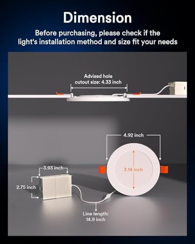 Lumary Smart Recessed Lighting Pro 4 Inch with RGB/Night Ring, 780LM 4Pack