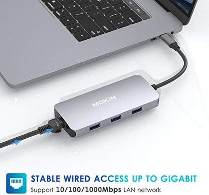 MOKiN USB C HDMI Dongle for MacBook Hub Adapter for Dell/Lenovo/HP Laptop
