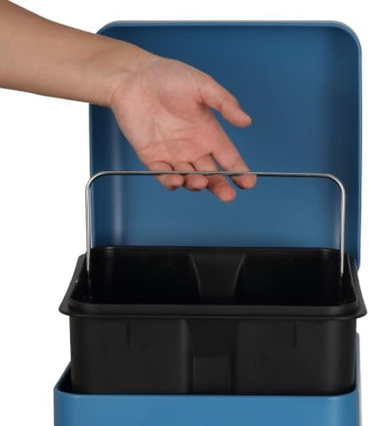 happimess Betty 8 Gal Step Trash Can Soft-Close Lid, Bright Cobalt Blue
