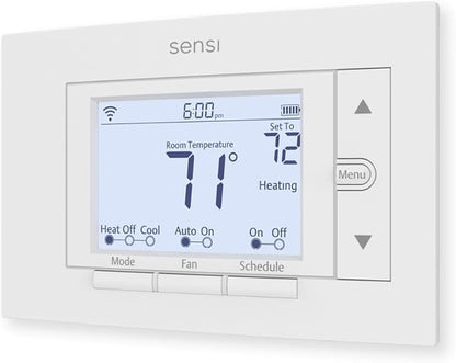 Sensi Smart Thermostat, 100 Years Of Expertise, Wi-Fi, Data Privacy, Programmable, Easy DIY Install, Works With Alexa, Energy Star Certified, Mobile App, ST55