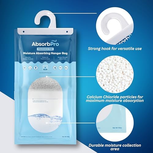 Absorb Pro Hanging Moisture Absorber Bags 9.8 oz, 10-Pack