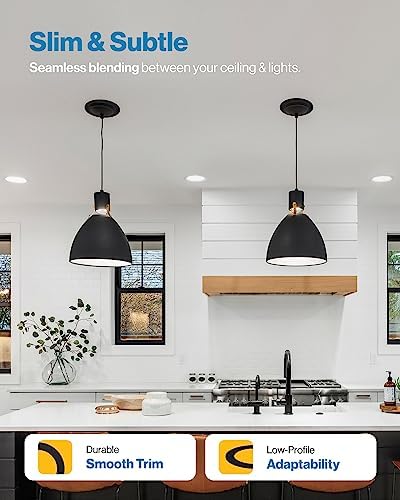 Sunco 12 Pack 6 Inch Recessed Light Goof Ring, Black