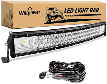 Willpower 32 Inch Curved LED Light Bar 405W Offroad Driving Light