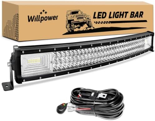 Willpower 32 Inch Curved LED Light Bar 405W Offroad Driving Light