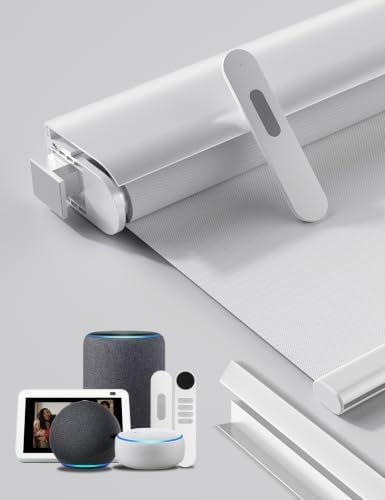 Grandekor No-Drill No Tools Motorized Blinds with Remote | 48Wx72H White