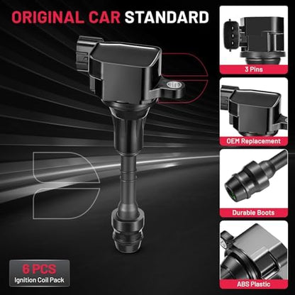 BDFHYK Ignition Coil Pack UF401 for Nissan 350Z 2003-2007