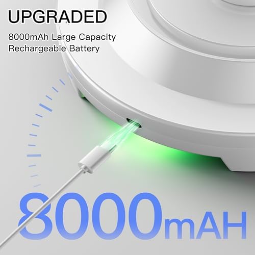 Homelist 2 Pack Newly Upgraded 8000mAh Rechargeable Ceiling Light