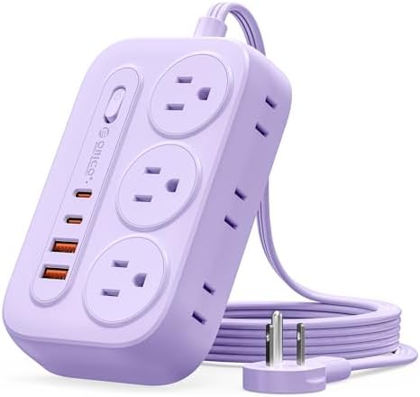 ORICO Surge Protector Power Strip, PD20W Multiple Outlets Extension Cord