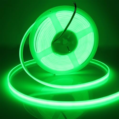 LEDENET COB LED Strip Lights Waterproof IP67 DC12V 16.4ft 480LEDs/m Green