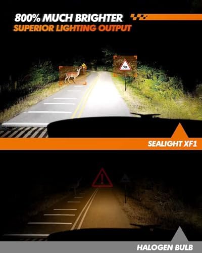 SEALIGHT 2504 PSX24W LED Fog Light Bulbs, 18,000 LM 6500K White 2504 Fog Lights Led Bulb DRL Fog Light Bulbs Replacement for Cars,Trucks, Car Lighting Kits(Pack of 2)
