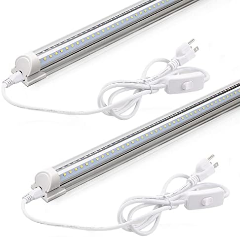 Barrina T8 LED Shop Lights 2FT, 20W 3000LM 4000K, 2 Pack, High Output Tube