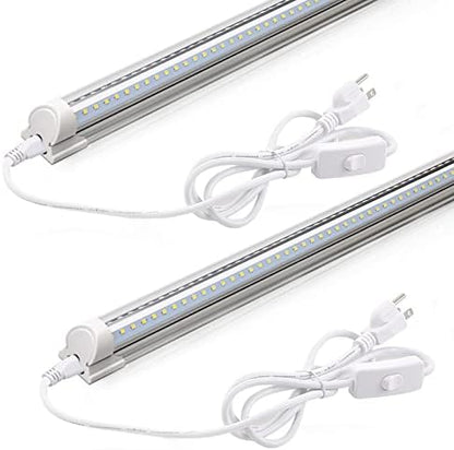 Barrina T8 LED Shop Lights 2FT, 20W 3000LM 4000K, 2 Pack, High Output Tube