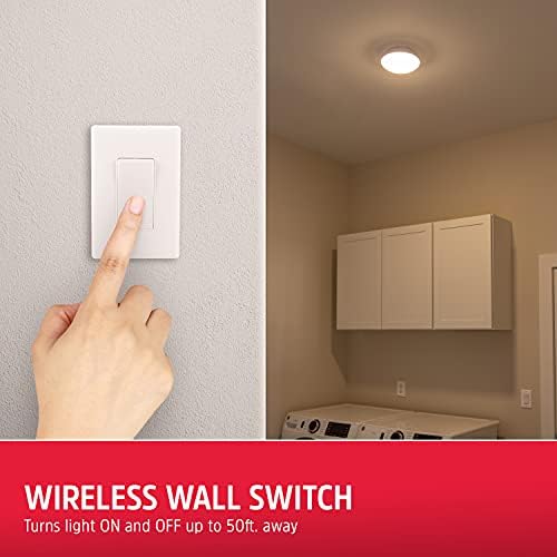 Energizer Battery Operated Ceiling Light with Wireless Wall Switch