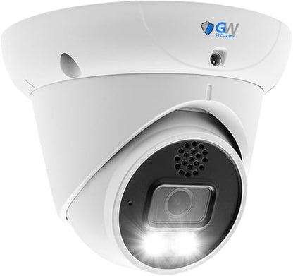GW Security 8 Channel 4K NVR 5MP 30FPS Real-Time Full-Time Color Night Vision Two-Way Audio Security Camera System - 4 x 5MP 1920P Face Human Vehicle Detection Waterproof PoE IP Turret Cameras