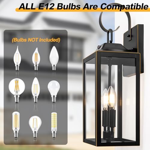 19" Dusk to Dawn Outdoor Lighting, Waterproof Large Outdoor Wall Lights