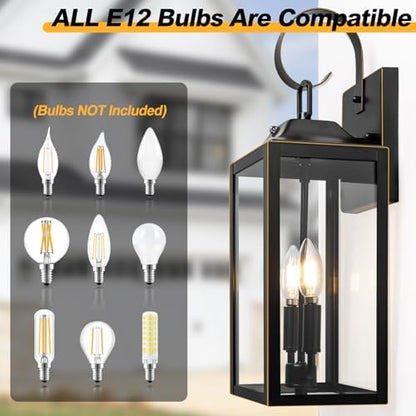 19" Dusk to Dawn Outdoor Lighting, Waterproof Large Outdoor Wall Lights