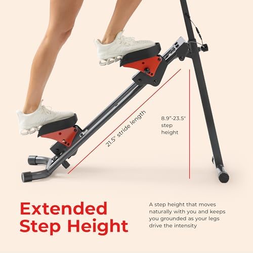 Sunny Health & Fitness Stair Stepper & Climber Exercise Equipment for Home Workout, Compact Cardio Training Machine