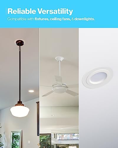 Sunco 12 Pack 6 Inch Recessed Light Goof Ring, White, Matte Finish
