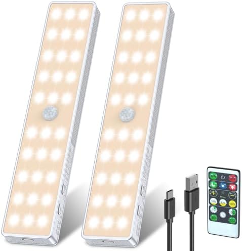 Racokky Under Cabinet Lighting with Remote, Motion Activated RV Step Light
