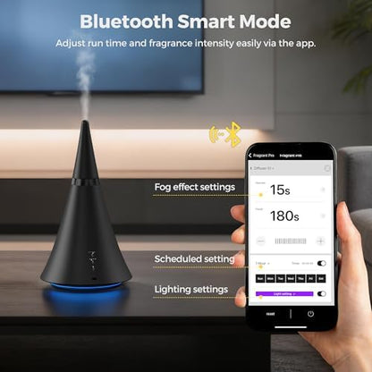 Waterless Essential Oil Diffuser， 2000 Sq.Ft Coverage for Large Rooms
