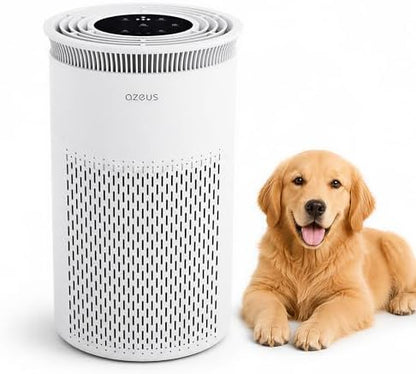 AZEUS Air Purifier for Home, Compact Air Cleaning Device with Multi-Layer Filter, Quiet Operation for Bedroom, Office & Living Room