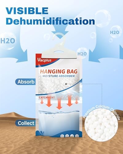 Vacplus Moisture Absorber, 20Pack Hanging, Strong Absorption, Unscented
