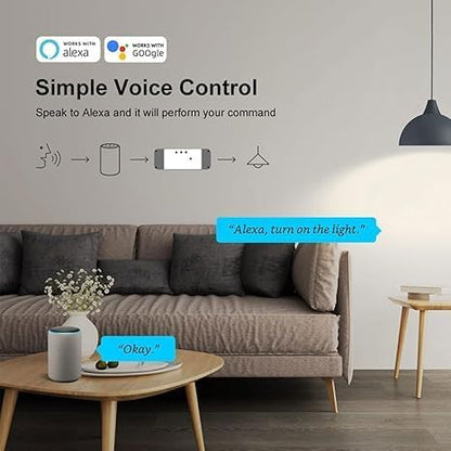 EweLink 2CH 85-250V WiFi RF Wireless Switching Relay,Point/Self-Locking Interlock Mode,App Smart Remote Control for Smart Home, Access Control, Garage Door,Compatible with Alexa Google Home