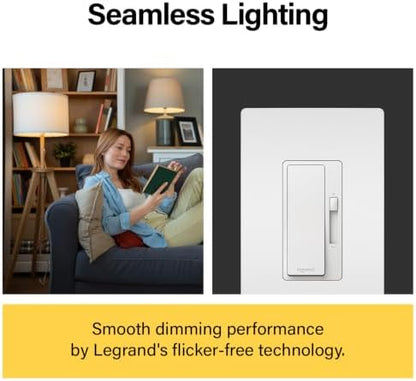 Legrand Radiant 150W LED Dimmer Light Switch 3-Way Rocker White 1 Pack