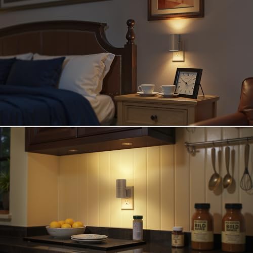 Briignite Night Lights Plug into Wall, Modern LED Night Light Plug in