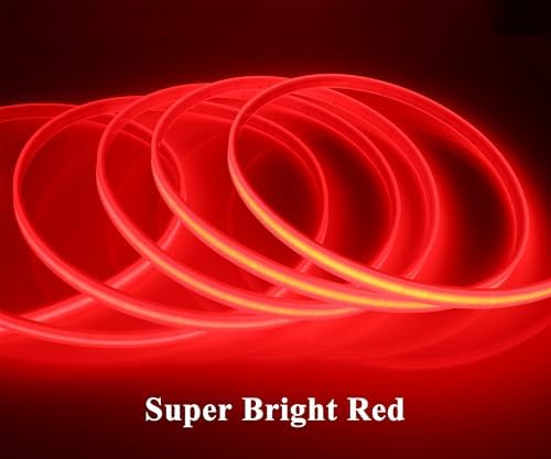 LEDENET COB LED Strip Lights Waterproof IP67 DC12V 16.4ft/5m 480LEDs/m Red