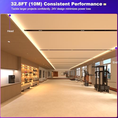 JOYLIT 24V COB LED Strip 32.8FT RGB+6000K 784 LEDs/M Dotless for DIY