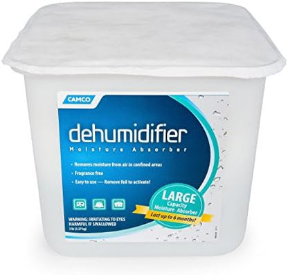 Camco Moisture Absorber Bucket - Features Fast-Acting Moisture-Absorbing Agent - No-Fragrance Beads – Use with RV Storage, Camper Organization & More (44282) (Pack of 4)