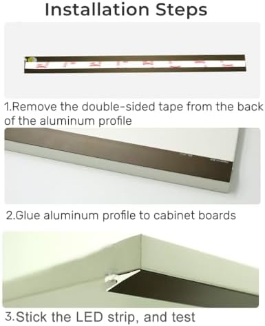 JARBIH Ultra-Thin Led Aluminum Channel, 45°Oblique Under Cabinet Beam Light