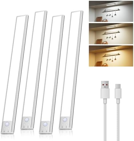 Diomart Under Cabinet Lights Wireless, Motion Sensor Night Lights, 4 Pack
