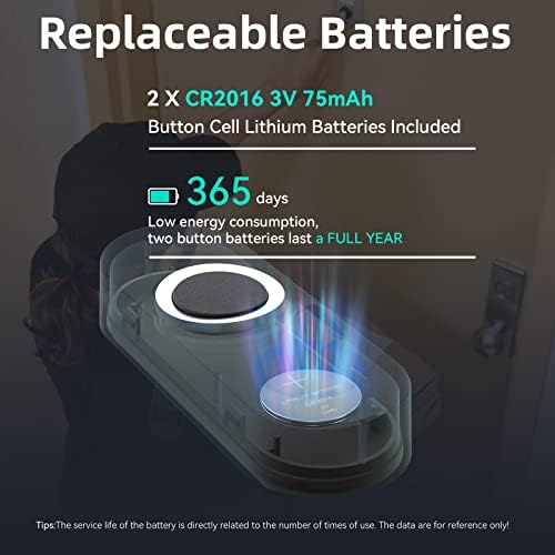 AIDA Lighted Wireless Doorbell for Home, Waterproof Battery Doorbell Wireless 1,000ft Range, 5 Volume Levels with 58 Chimes & LED Flash on Receiver (Black, 1 transmitter & 1 Receiver)