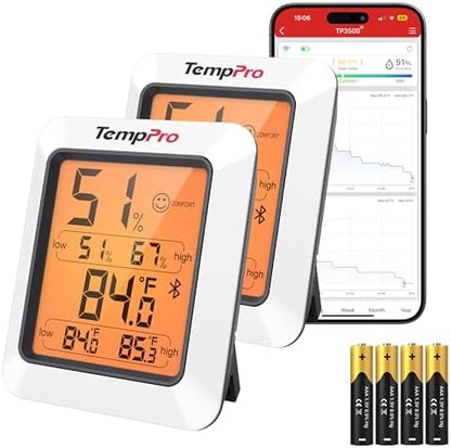 TempPro TempAir Bluetooth Hygrometer Thermometer for Greenhouse Up to 260ft