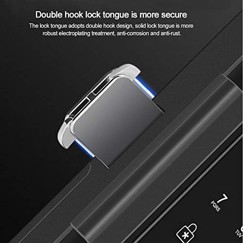 Dioche Biometric Door Lock, Keyless Entry, 4 Unlock Methods: Fingerprint, Password, IC Card, Keypad, Black