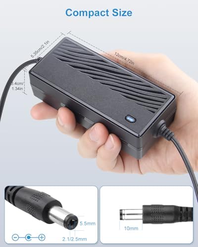 ALITOVE 12V 3A Power Supply 36W AC/DC Adapter 12 Volt Transformer 3Amp 2A