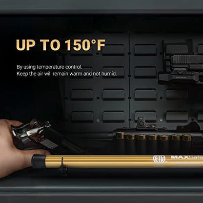 MAXSafes Gun Safe Dehumidifier High Power - Much warmer (up to 150°F) to better Protect Your Valuables from Moisture and Corrosion, ETL Approved, 24in