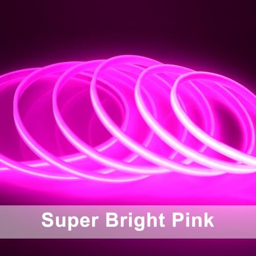 LEDENET COB LED Strip Lights Waterproof IP67 DC12V 16.4ft/5m 480LEDs/m Pink