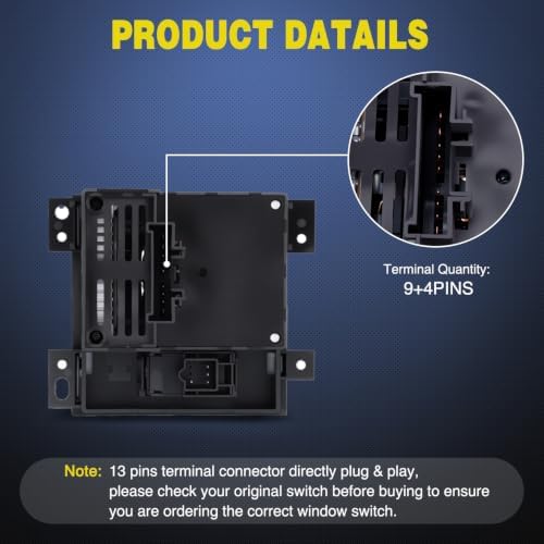 Nilight Headlight Dimmer Switch for 1998-2005 Chevy Blazer GMC Jimmy